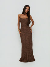 Celena Maxi Dress Brown