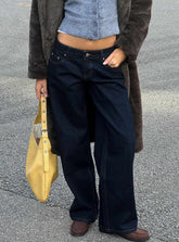 Ellanor Low Rise Straight Leg Jeans Indigo Blue