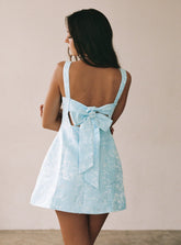 Asterie Bow Detail Mini Dress Blue