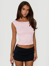 Cheirosa Off Shoulder Top Pink Shimmer