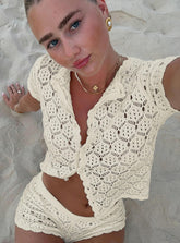 Sun Still Shines Crochet Set Cream