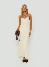 Amika Lace Maxi Dress Cream