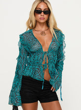 Holidaze Long Sleeve Top Zebra