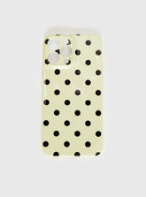 Milda iPhone Case Butter / Brown Polka