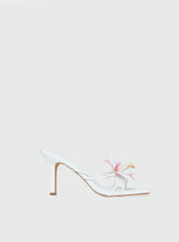 Exotic Etty Floral Detail Heels White