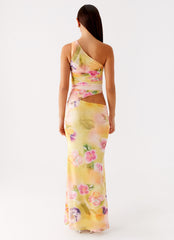 Seranella One Shoulder Maxi Dress - Sunburst Floral