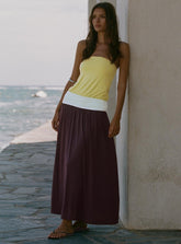 Heart Swarm Colour Block Strapless Maxi Dress Multi