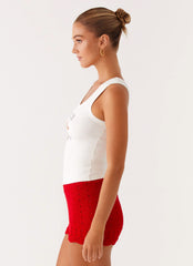 Avalita Tank Top - Ivory