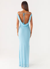 Brittany Chiffon Maxi Dress - Turquoise