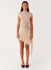 Gemma Cap Sleeve Top - Ivory