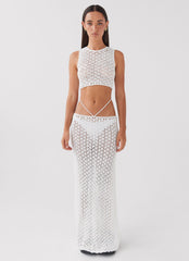 Mabel Bay Crochet Tank Top - White