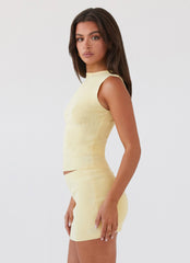 Holly Knit Tank - Lemon