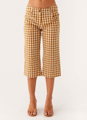 Radley Capri Pants - Brown Gingham