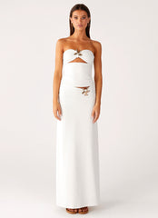 Shoreline Glow Maxi Skirt - Off White