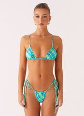 Soffa Bikini Top - Green Check