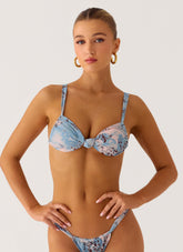 Tainy Bikini Top - Aqua Blur