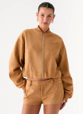 Thats Chill Bomber Jacket - Brown