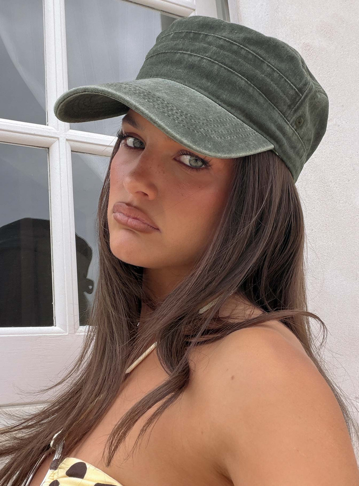 Odera Military Cap Washed Khaki