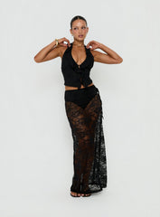 Marenya Lace Maxi Skirt Black