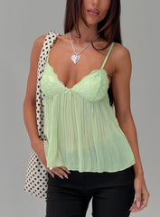 Zami Pleat Top Green