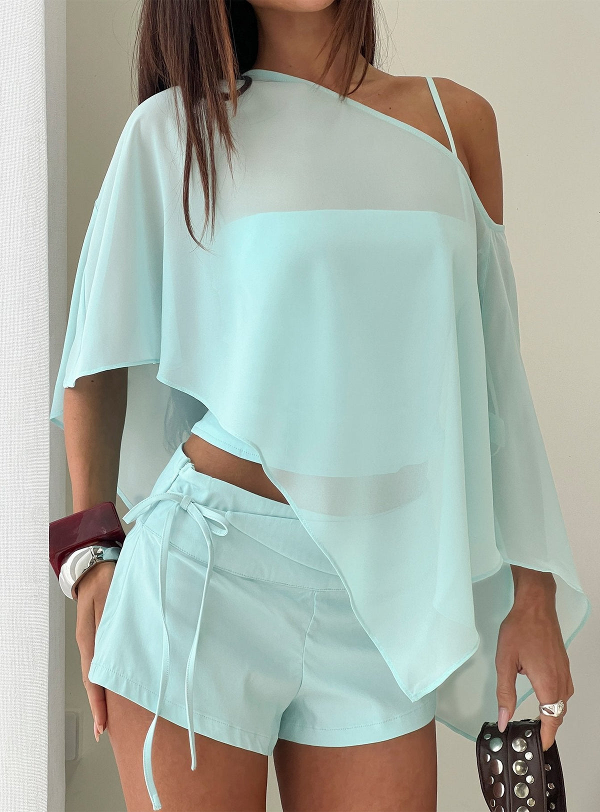 Senzo Wrap Shorts Blue