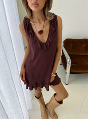 Swade Mini Dress Crinkle Plum