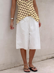Avirea Relaxed Longline Shorts White