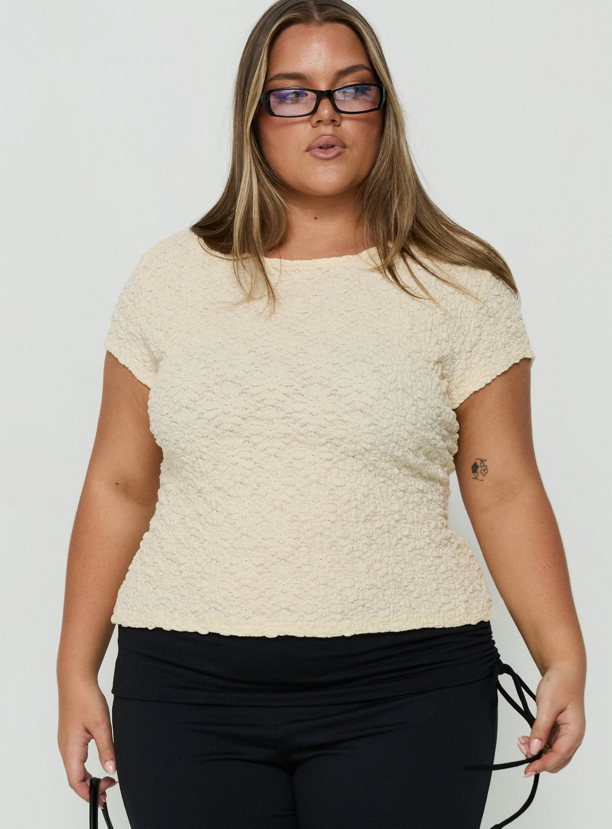 Rowann Textured Top Butter Yellow Curve