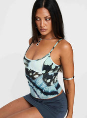 Full Focus Cami Top Blue Butterfly