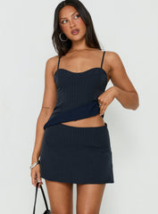 Laeyla Tailored Skort Navy Pinstripe