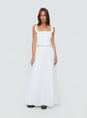 Valerio Maxi Skirt White