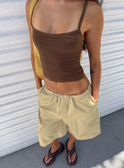 Wilah Knit Tank Top Brown