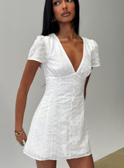 Loveliness Romper White Anglaise