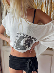 Kippa Off The Shoulder Tee White