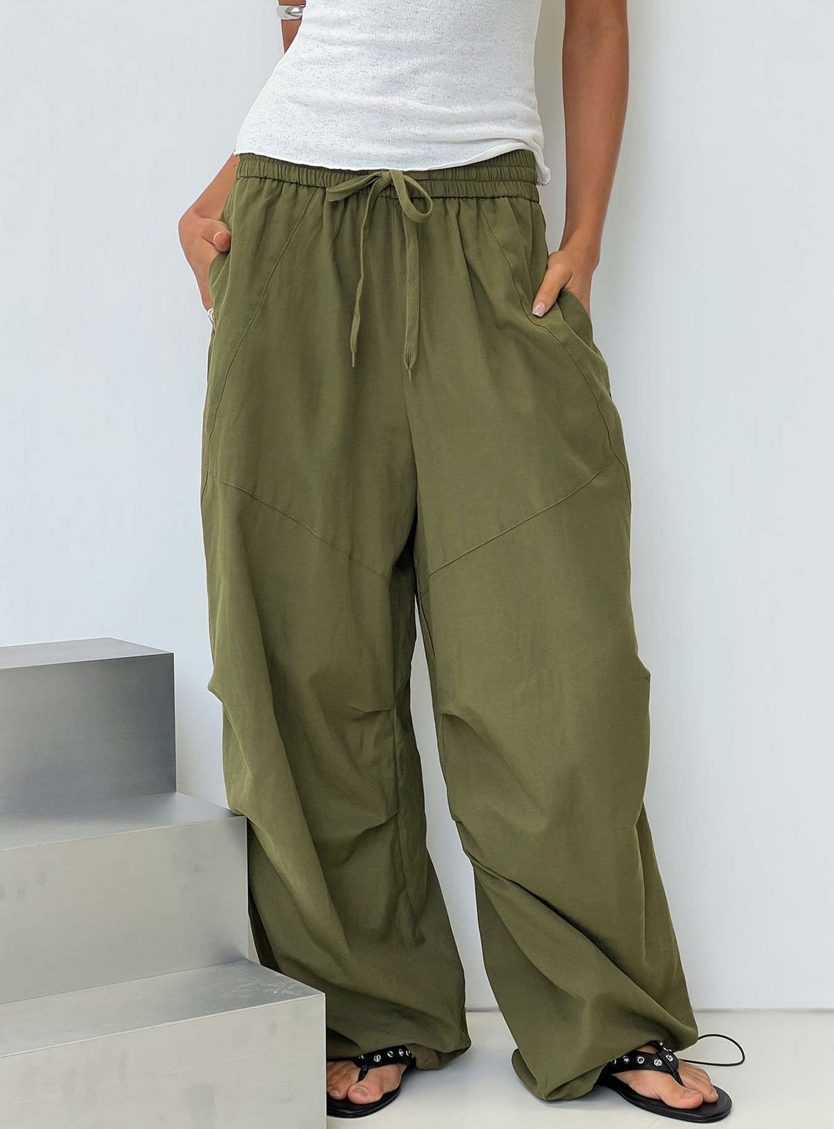 Mankind Baggy Cargo Pants Olive