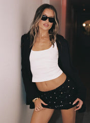 Zelaia Shimmer Mini Skirt Black