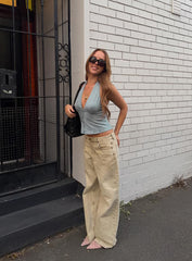 Serenitia Mid Rise Relaxed Jeans Sandy Brown Wash