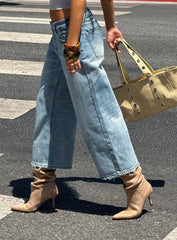 Sooki Low Rise Cropped Jeans Light Vintage Blue