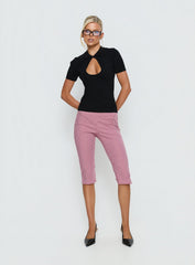 Rossie Capri Pants Red Gingham