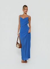 Jysela Cowl Neck Maxi Dress Dark Blue