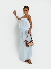 Gracia Blouson Maxi Dress Blue