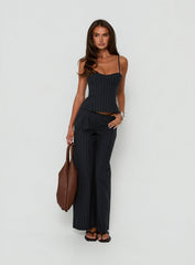 Kierstyn Corset Set Navy Stripe