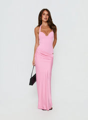 Tayna Draped Maxi Dress Pink