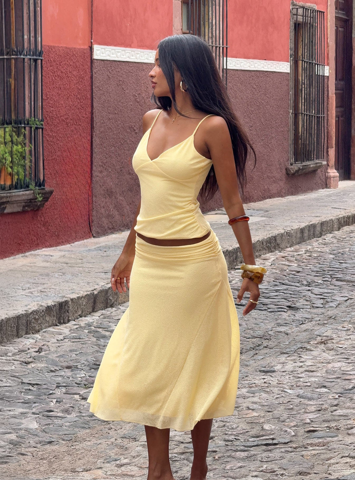 Zylen Cami Set Yellow