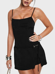 Piatta Wrap Romper Black