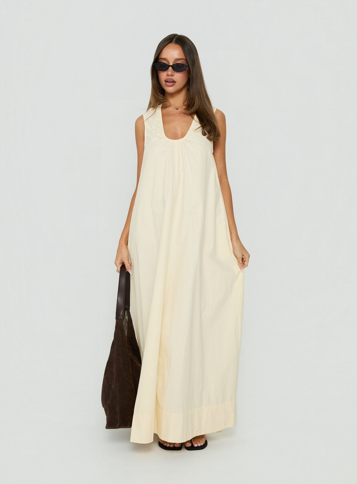 Eberta Ruched Maxi Dress Butter