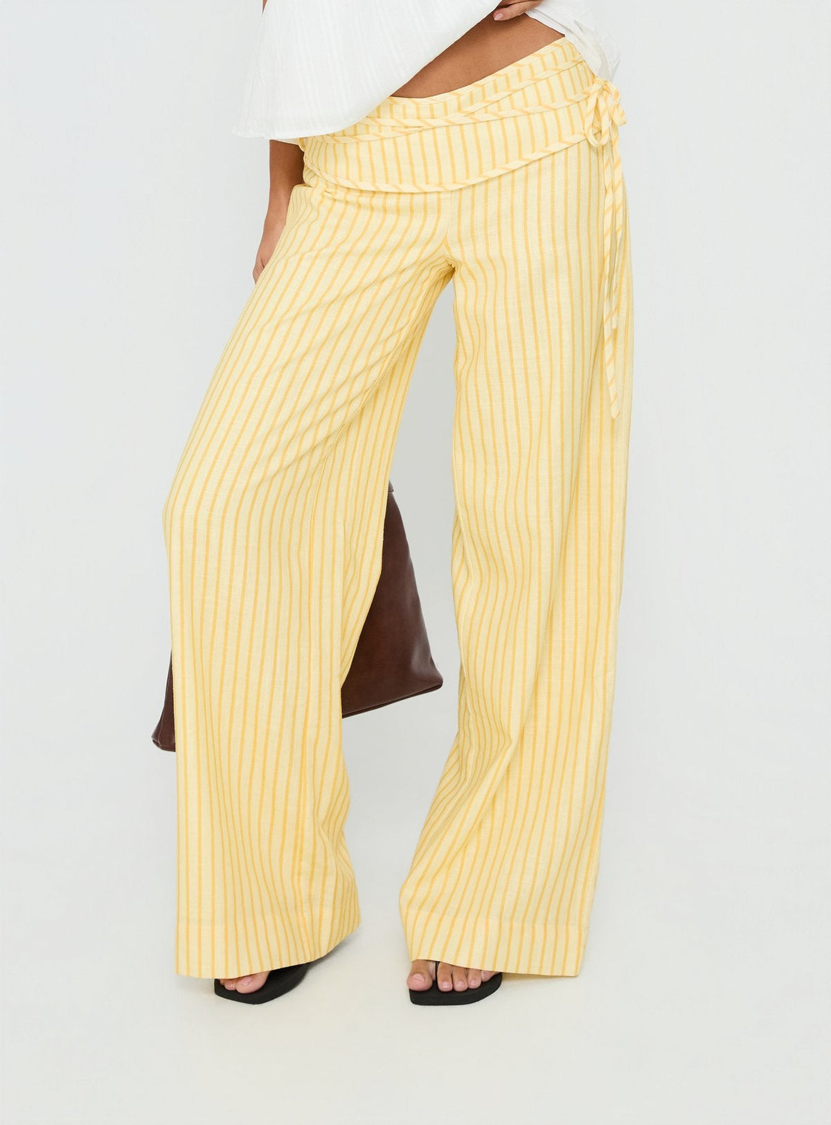 Silver Moon Pants Yellow Stripe