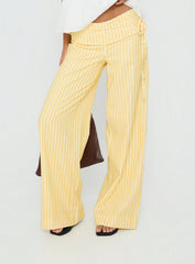 Silver Moon Pants Yellow Stripe