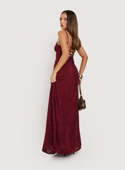 South of France Maxi Dress Burgundy