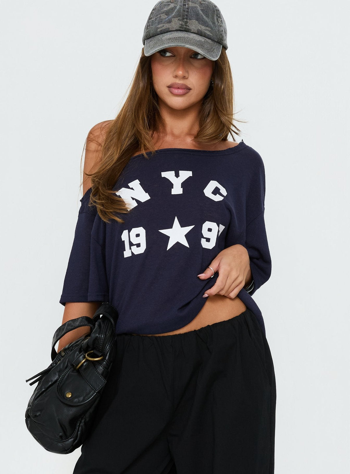 NYC 1997 Loose Graphic Tee Navy